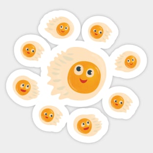 Fried Eggs Cartoon Cute Food Sticker